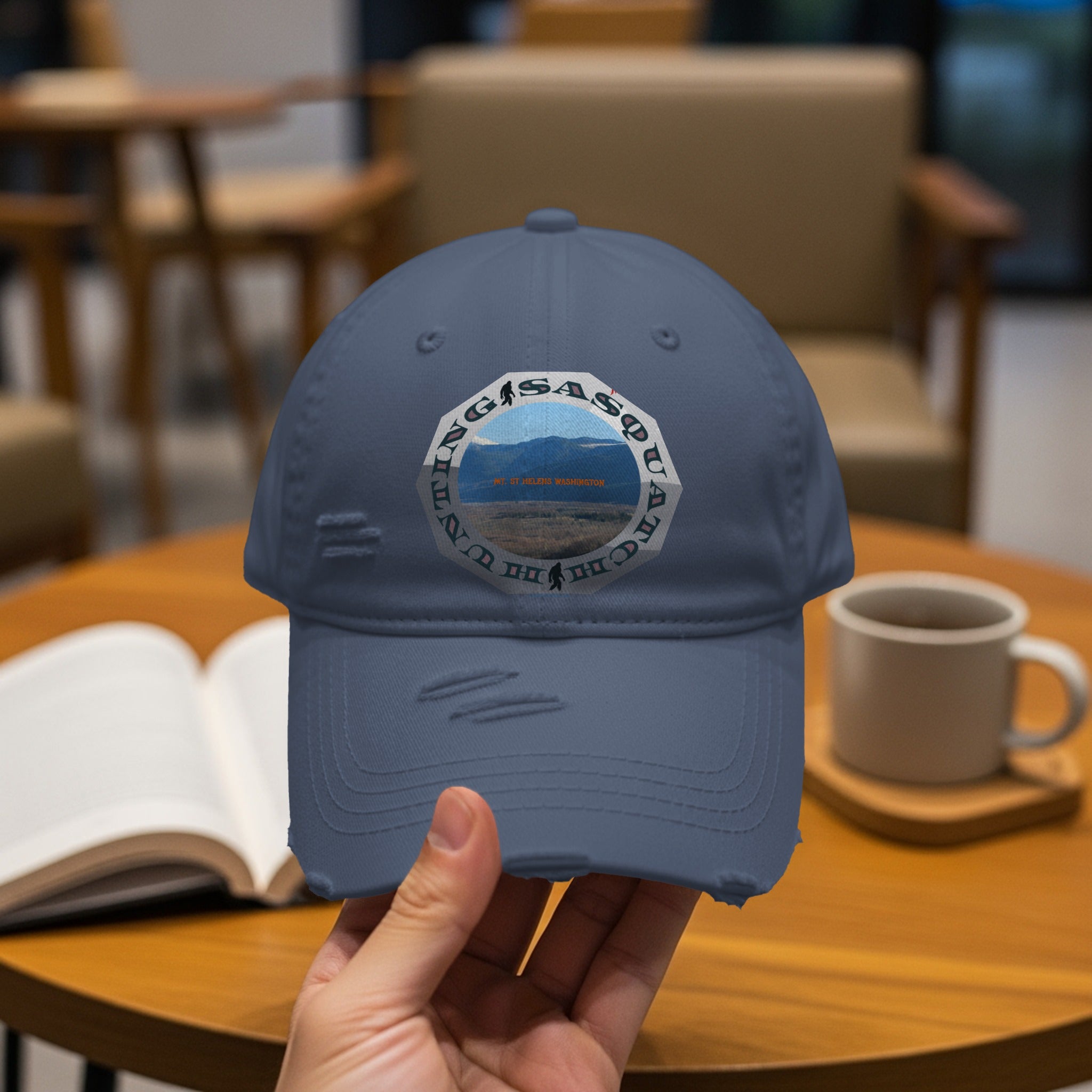 Distressed Blue Big Sasquatch Island Adjustable Cap product