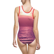 Sunset Over Ocean One-Piece Swimsuit for Beach Lovers