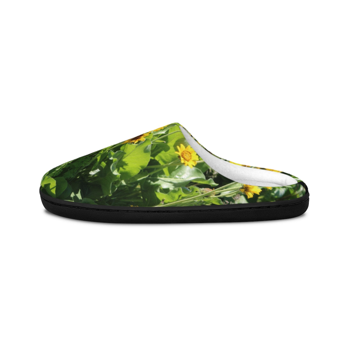 Vibrant Sunflower Garden Design Cozy Indoor Slippers