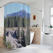 Scenic Mountain and Forest Shower Curtain for Your Bathroom