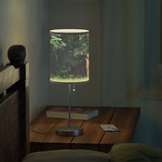 Modern Bedside Lamp with Nature Print Design