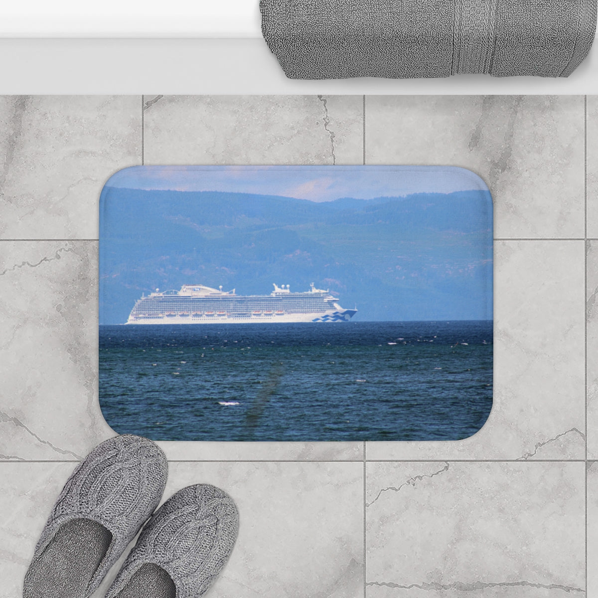 Scenic Ocean Cruise Ship View Bathroom Decor