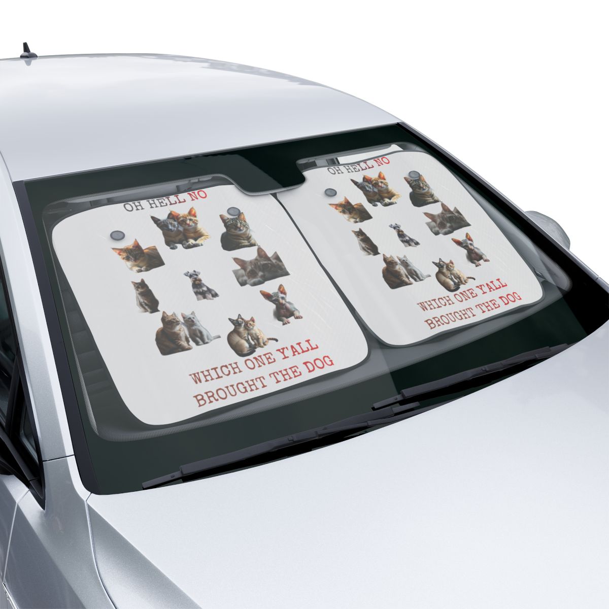 Funny Cats and Dog Windshield Sunshade Accessory