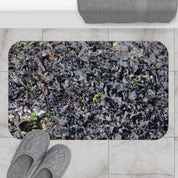 Purple and Green Seaweed Pattern Bath Mat