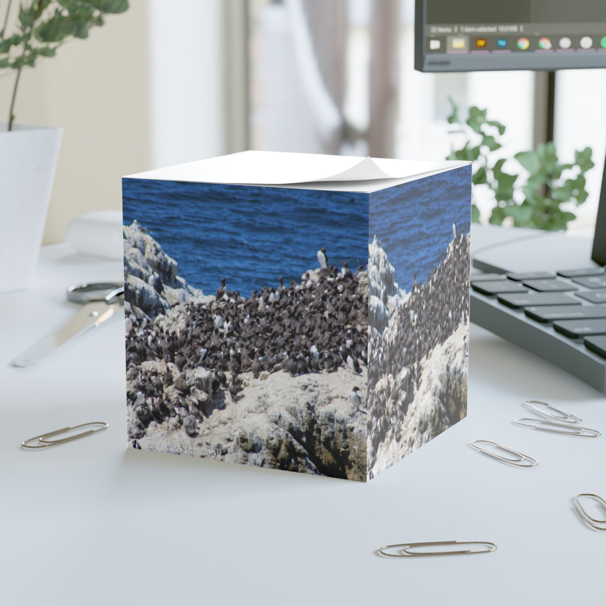 Ocean Seabird Colony Post-it Note Cube for Office