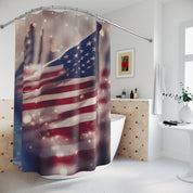 American Flag Design Shower Curtain Bathroom Decor