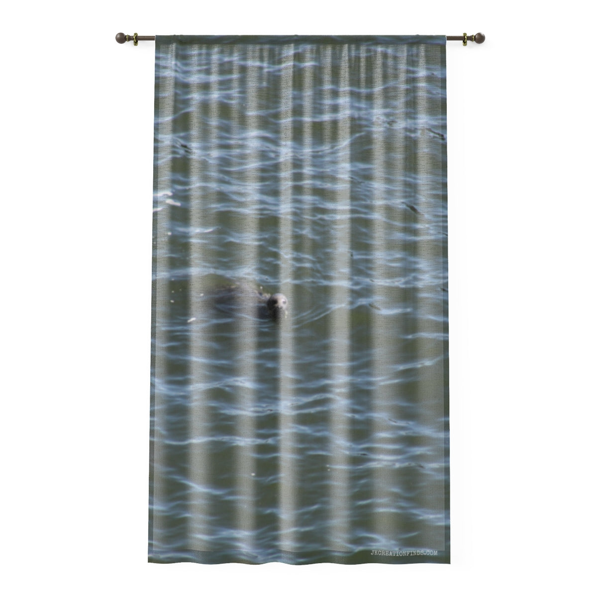 Seal Window Curtain, Ocean View Curtain, Marine Animal Art, Cute Sea Animal Decor, Coastal Home Decor, Unique Window Treatment