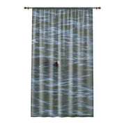 Seal Window Curtain, Ocean View Curtain, Marine Animal Art, Cute Sea Animal Decor, Coastal Home Decor, Unique Window Treatment