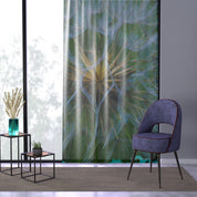 Dandelion Seed Window Curtain, Floral Print Curtain, Abstract Home Decor, Nature Inspired Window Covering, Botanical Curtain, Modern Art