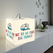 WE RV AS ONE BIG FAMILY Camper Trailer Cube Lamp product type
