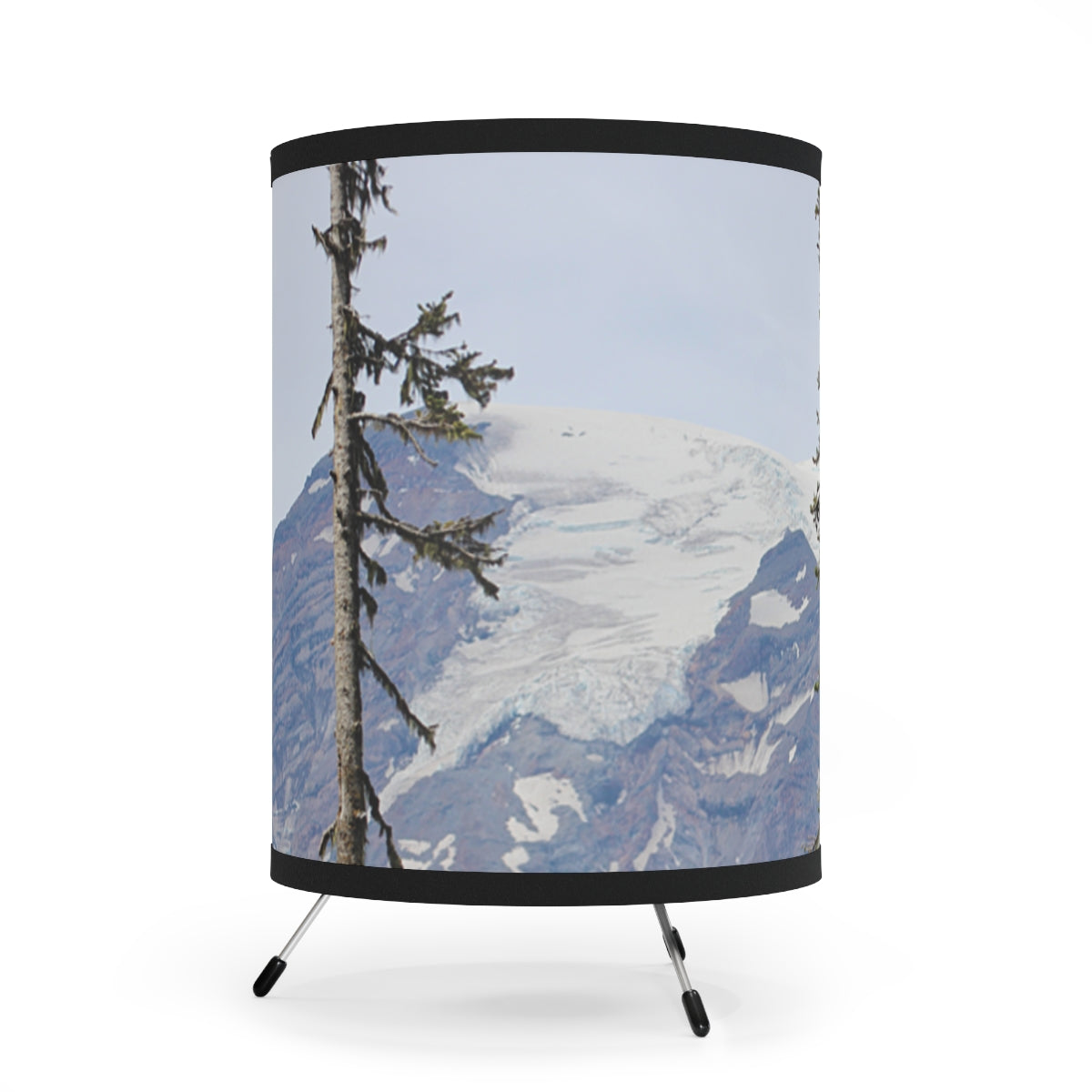 Scenic Mountain and Tree Print Lampshade product