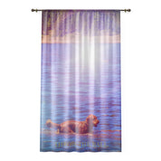 Dog Playing in Water 'Throw the Ball' Curtain