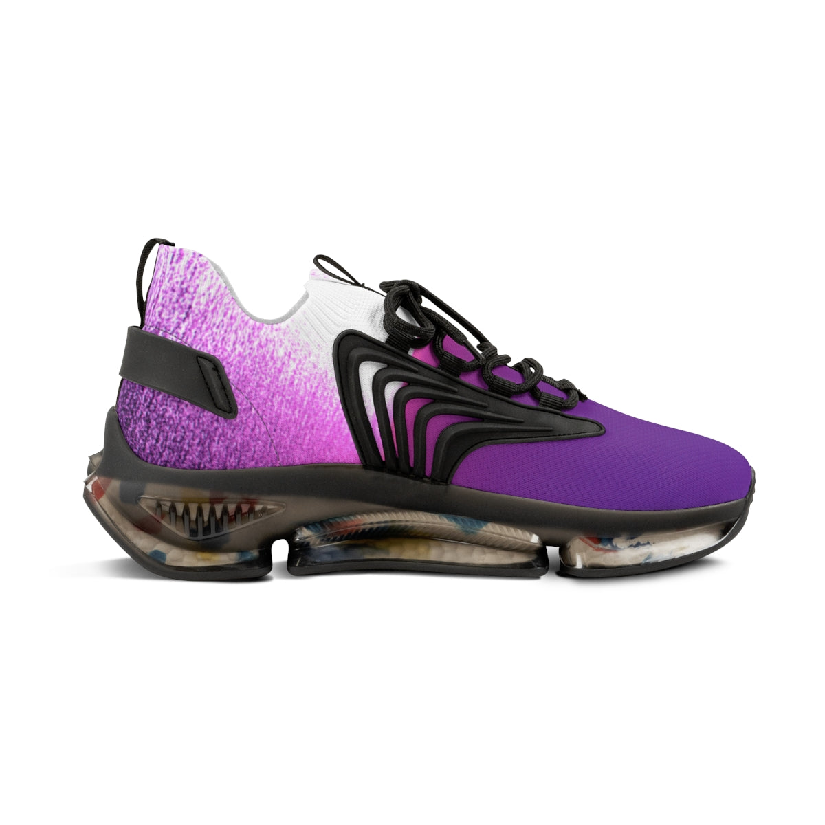 Stylish Gradient Purple and White Athletic Sneakers