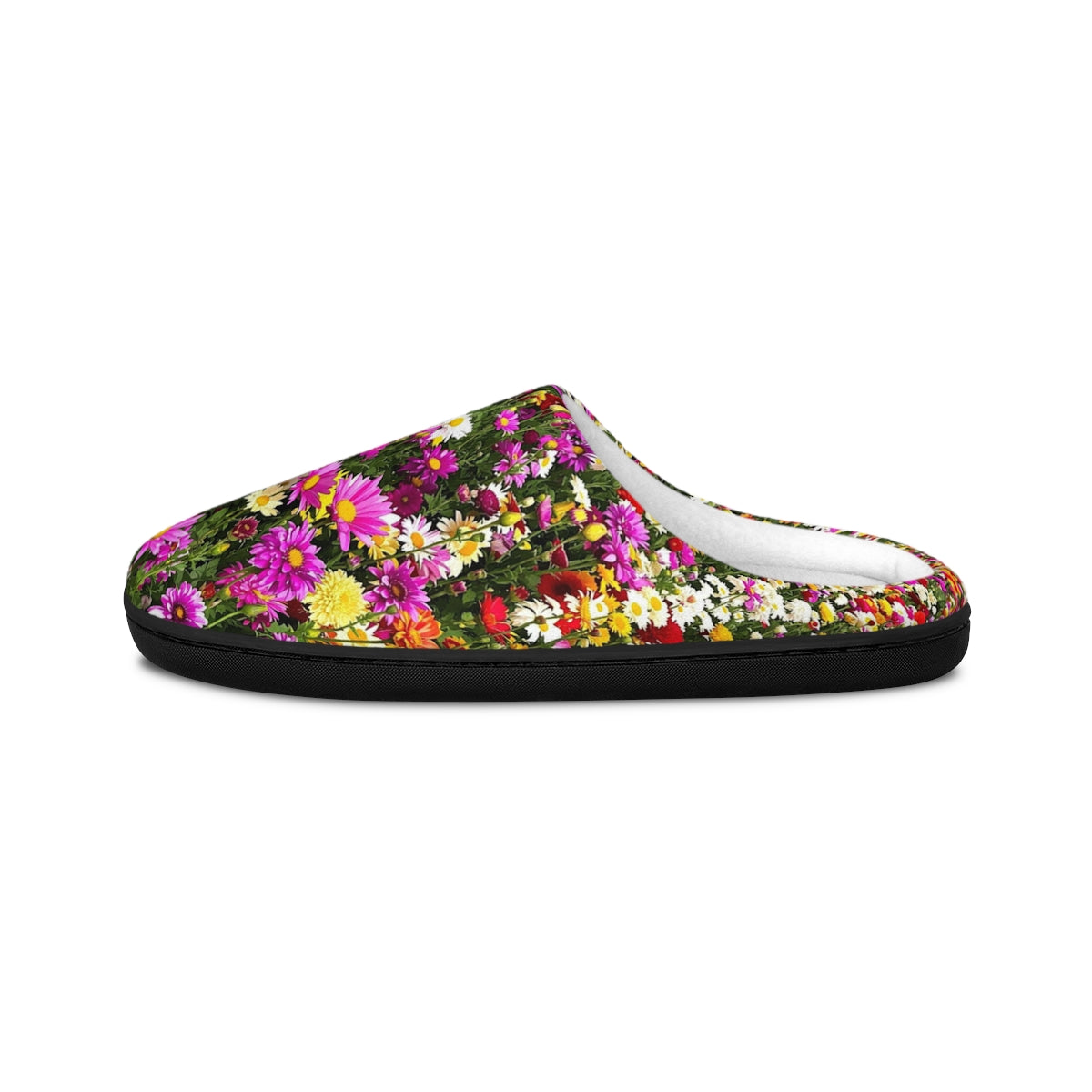 Vibrant Floral Print Slip-On Slippers for Cozy Comfort