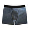 Boxer briefs with a dark forest and mountains print.