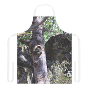 Raccoon Peeking Out from Tree Hole Design Apron