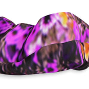 Vibrant Abstract Purple and Black Patterned Fabric Product