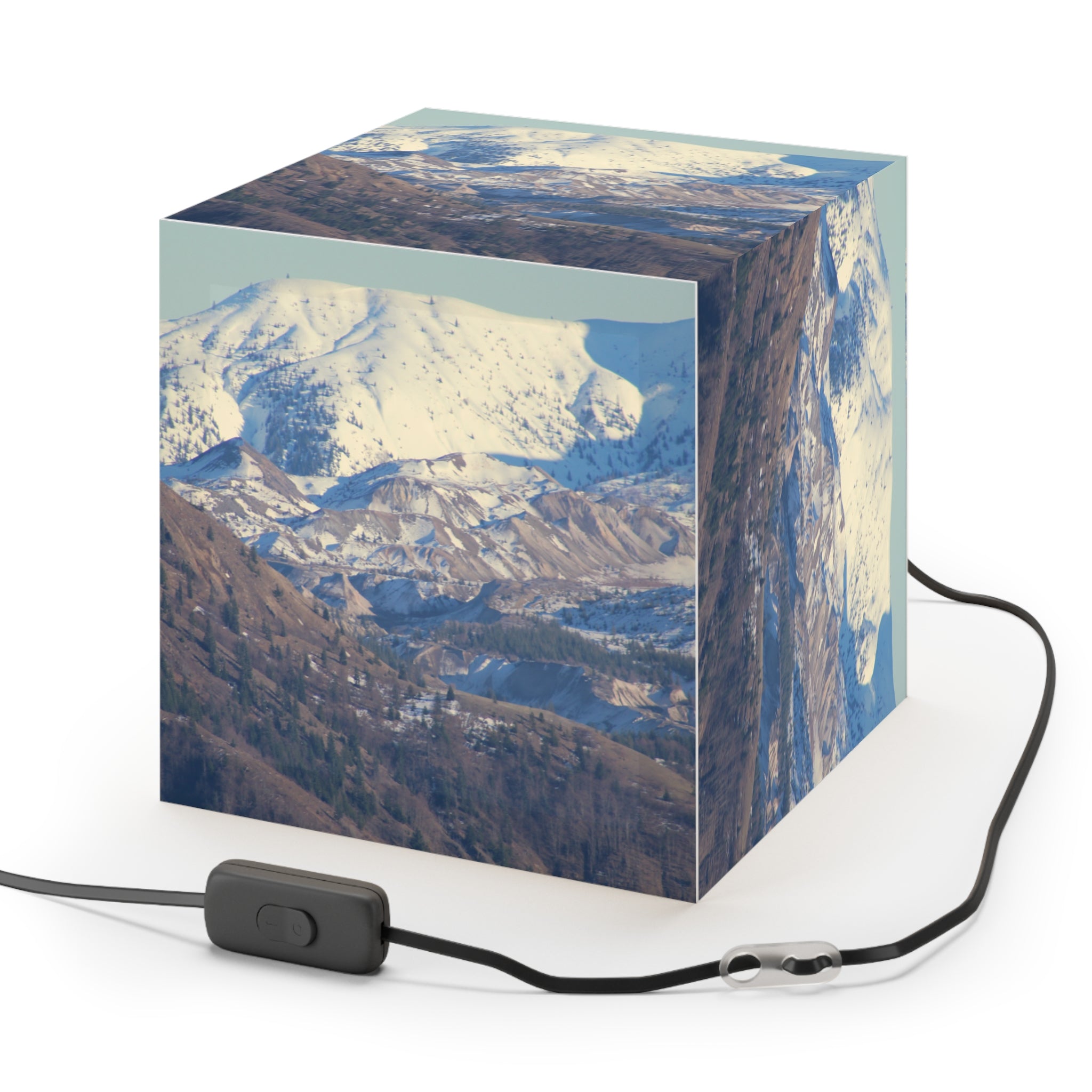Winter Mountain Scenery Snow Peaks View Cube product type