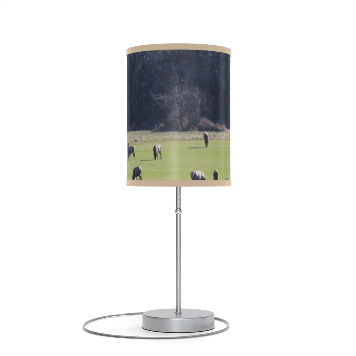 Peaceful Herd of Sheep at Meadow Table Lamp