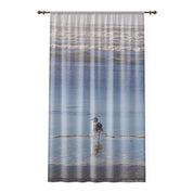 Seagull Window Curtain, Beach Decor, Coastal Living, Ocean View, Bird Lover, Nature Inspired Window Covering, Relaxing Home Decor