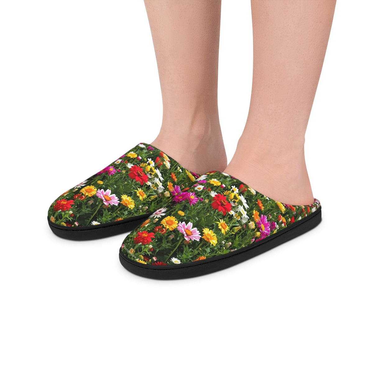 Floral Print Cozy Indoor and Outdoor Slippers