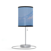 Elegant Blue Mountain Scene Decorative Lamp