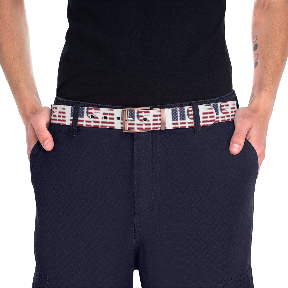 American Flag Belt with Modern Design for Casual Wear