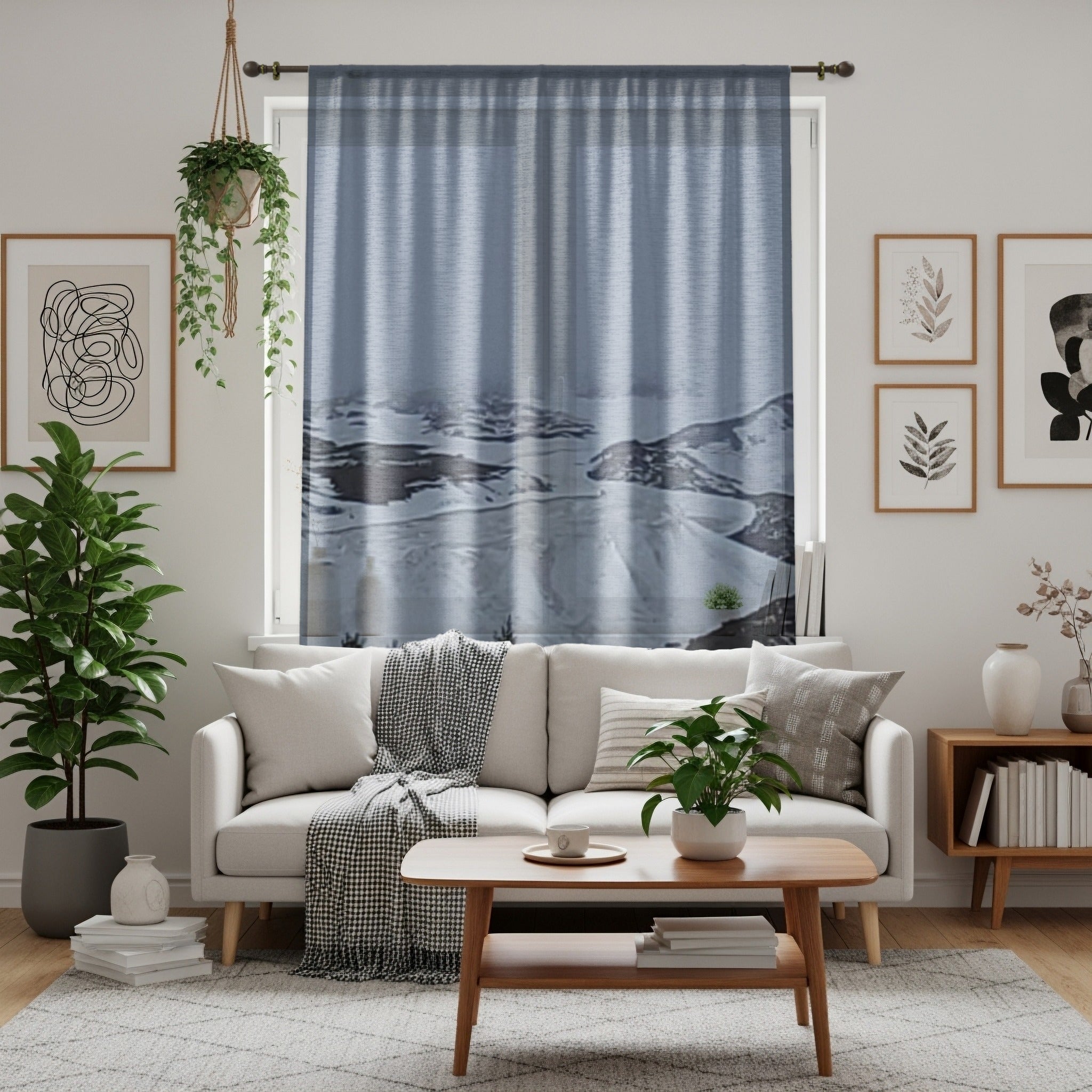 Winter Landscape Blackout Window Curtain Panel
