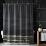 Dark Ocean Waves Nighttime Scene Shower Curtain