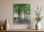 Scenic Lakeside View with Trees and Lilies Product Type
