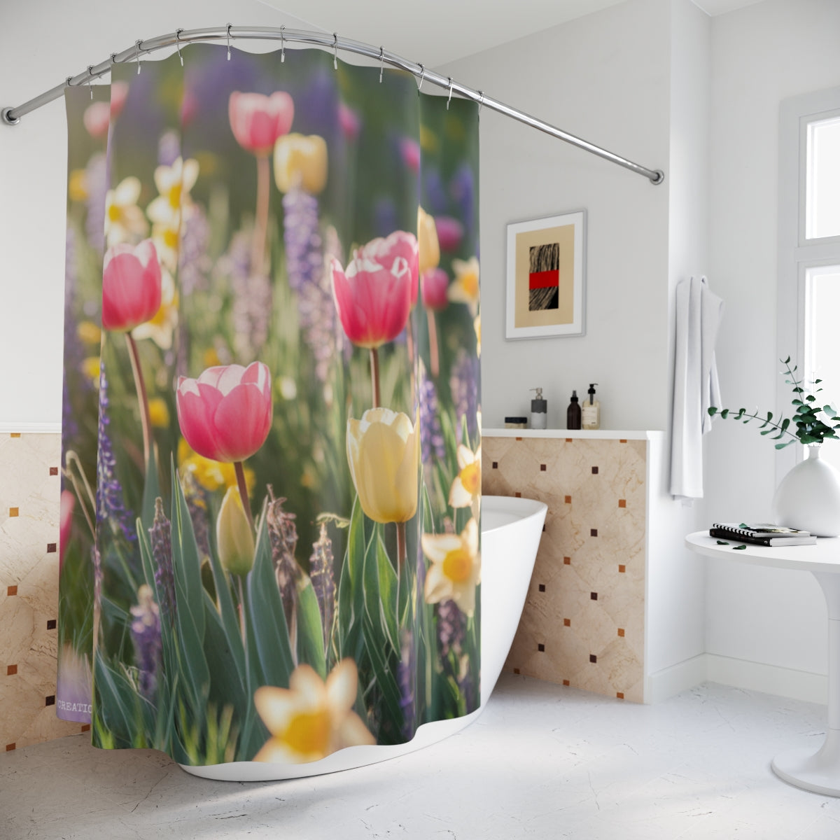Beautiful Springtime Bloom Shower Curtain for Bathroom Decor