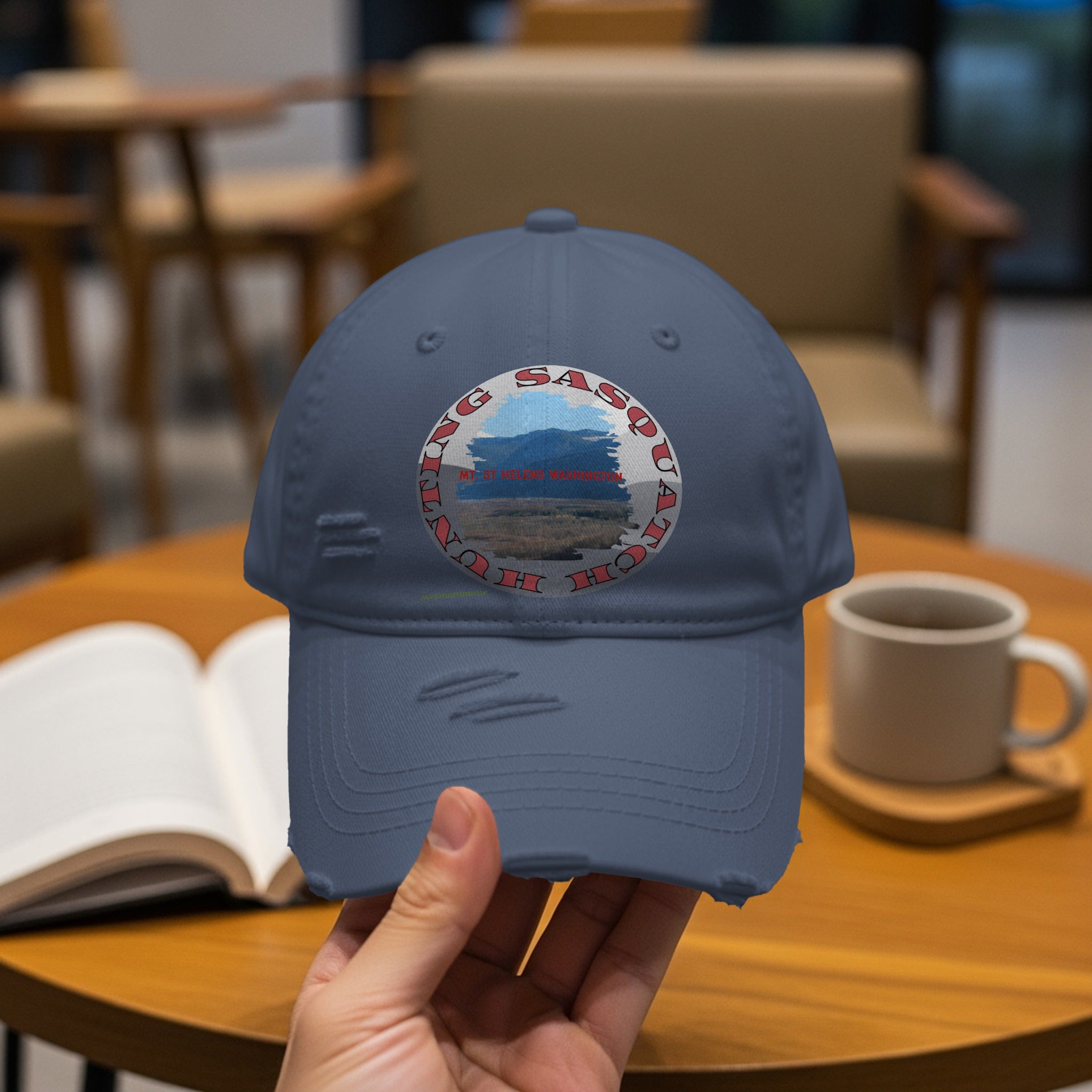 Hunting Sasquatch Distressed Dad Hat product