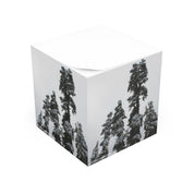 Snowy Forest Scene Adhesive Notepad for Office Use
