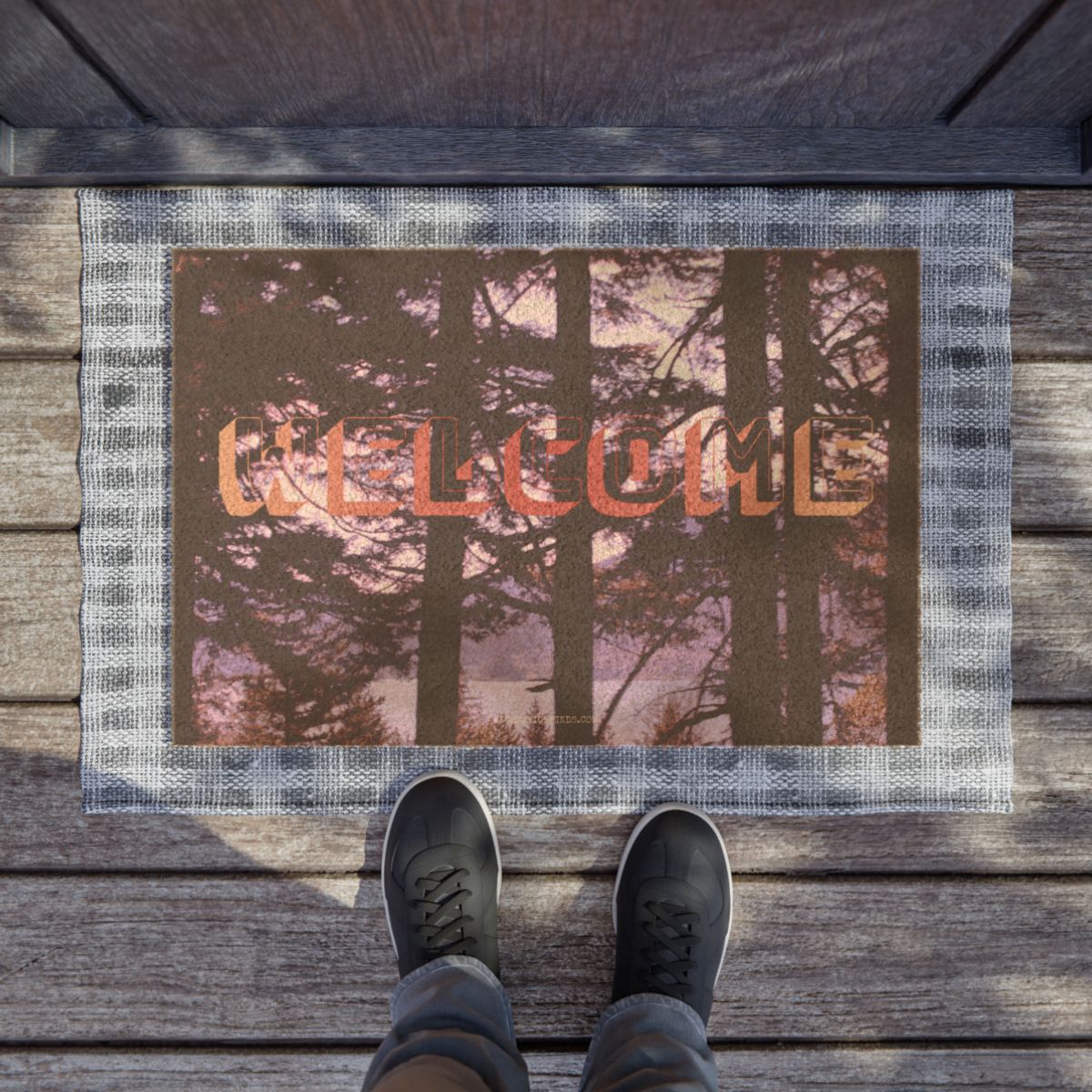 Abstract Forest Welcome Doormat for Your Home Entrance