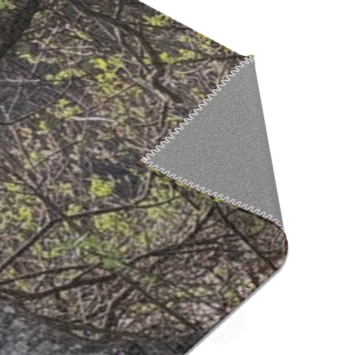 Camo Nature-Inspired Stitched Edge Rug Product