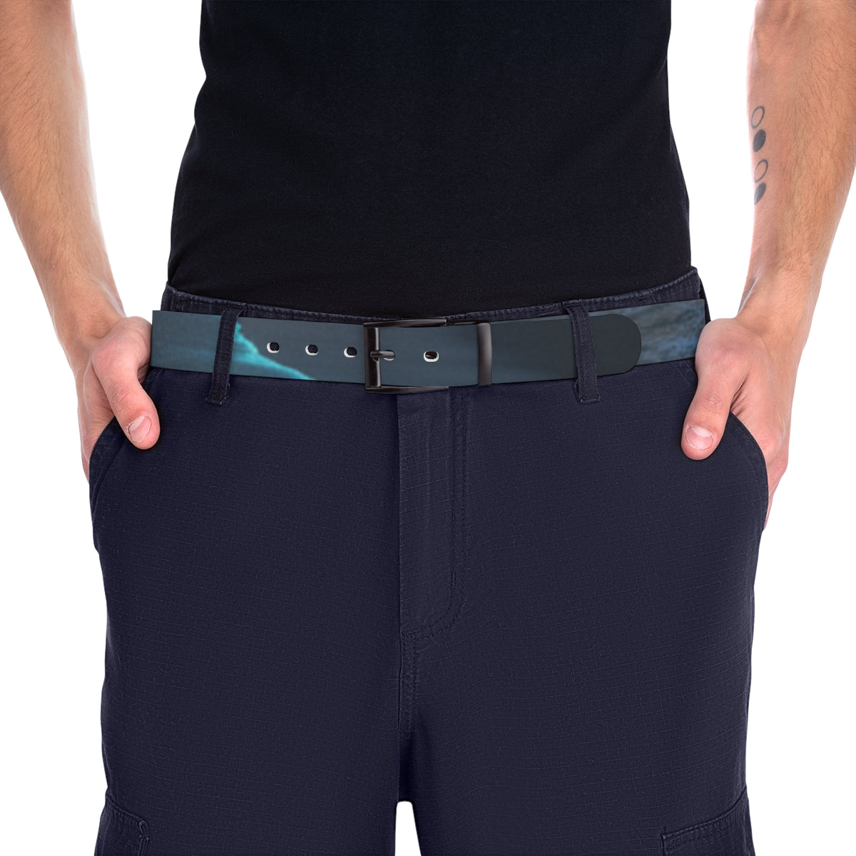 Stylish Casual Belt for Men with Dark Design