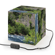 River Forest Green Trees Flowing Water Light Cube product type