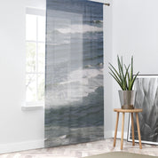 Ocean Waves Window Curtain, Coastal Home Decor, Sea Scape Curtain, Beach House Decor, Nautical Decor, Wave Art Print, Ocean View Curtain