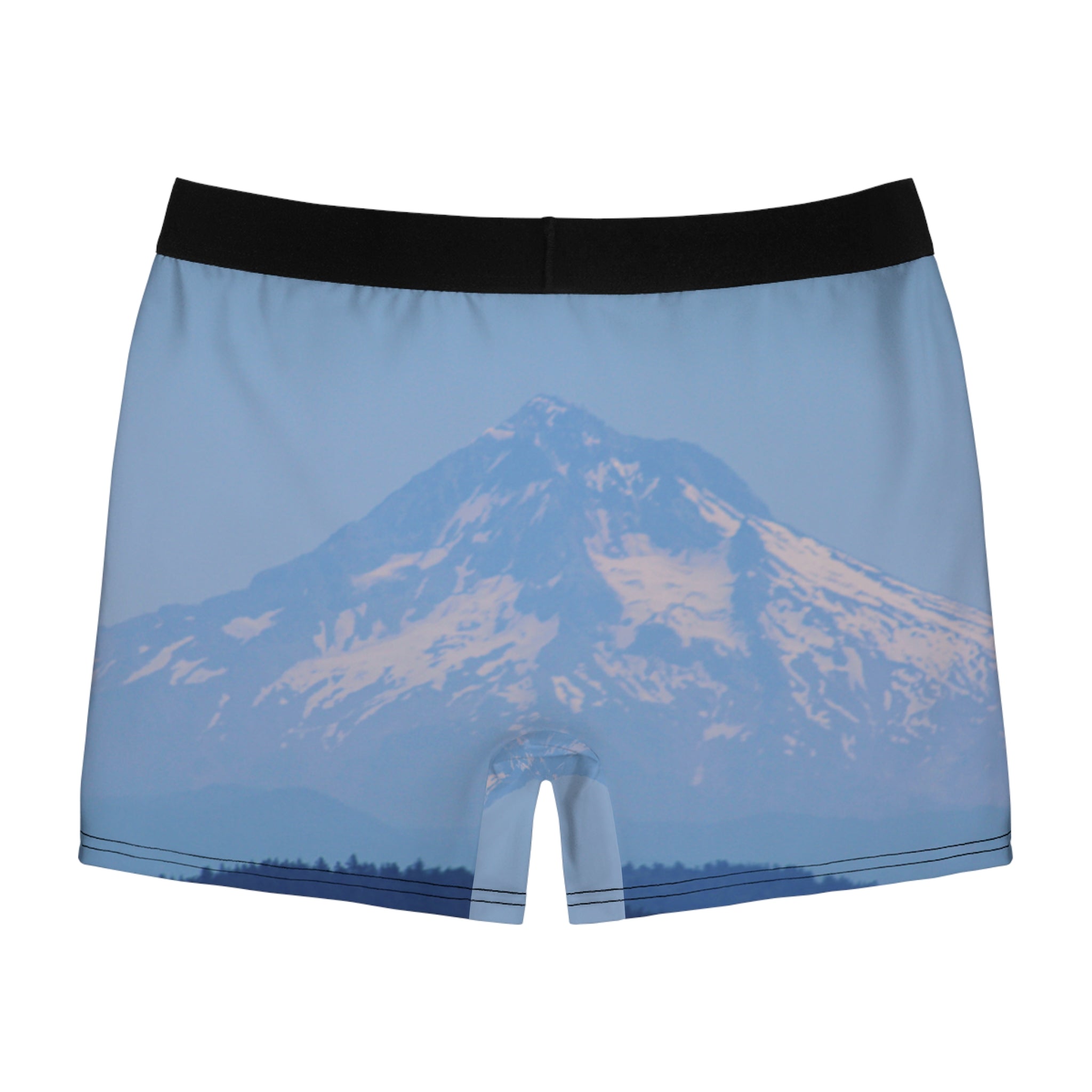 Boxer briefs with Mount Hood graphic.