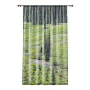 Meadow Window Curtains, Mountain Scene Curtains, Nature Inspired Decor, Forest Landscape, Peaceful Home Decor, Scenic View Curtains