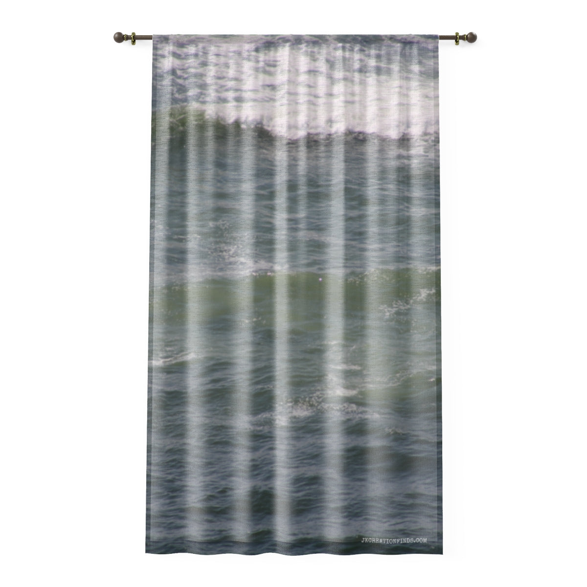 Ocean Wave Window Curtain, Coastal Decor, Beach Theme Curtain, Ocean View Drapes, Nautical Home Decor, Sea Wave Curtain, Living Room Curtain