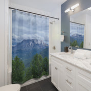 Scenic Mountain View Shower Curtain for Your Bathroom Decor