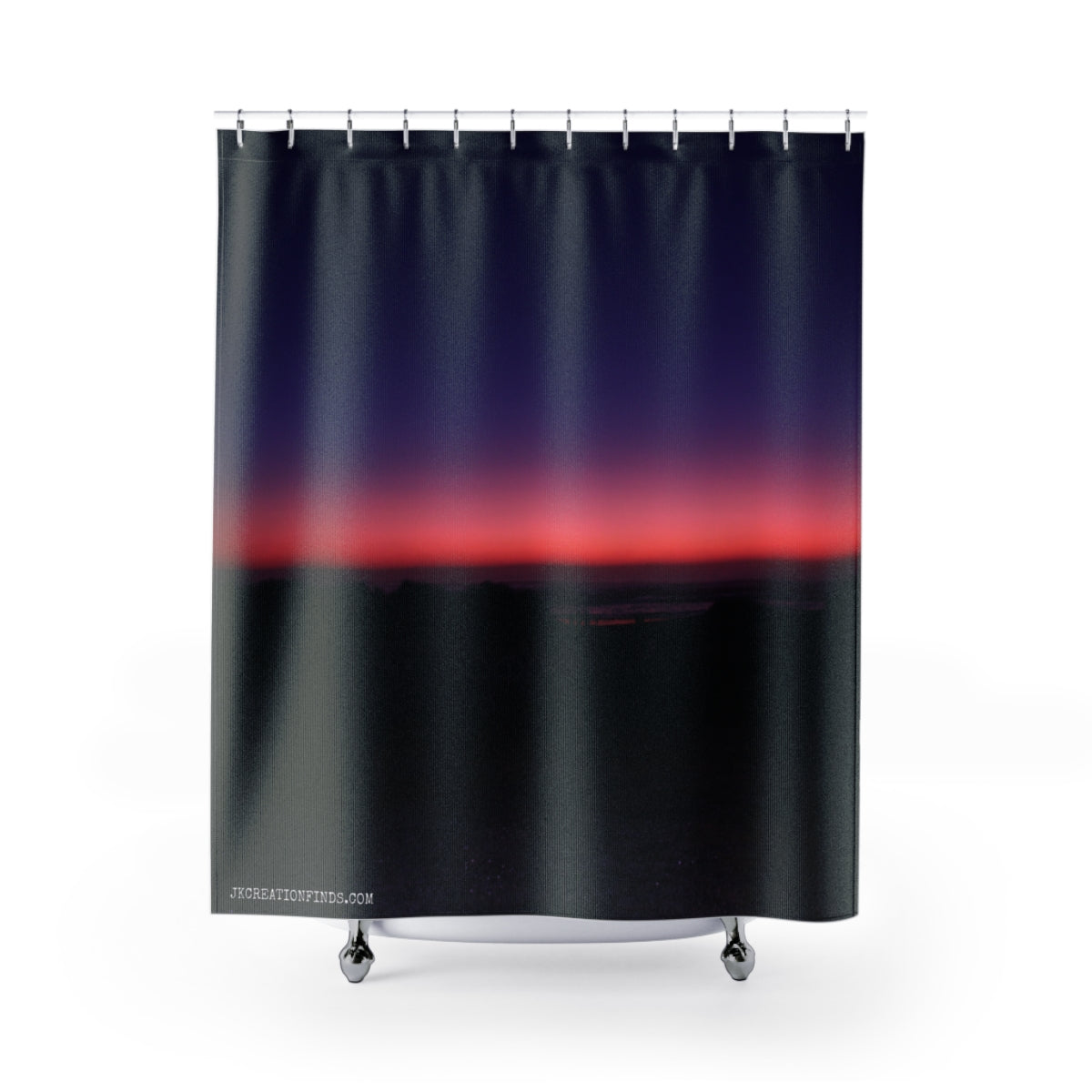 Dark Horizon Abstract Shower Curtain Bathroom Decor