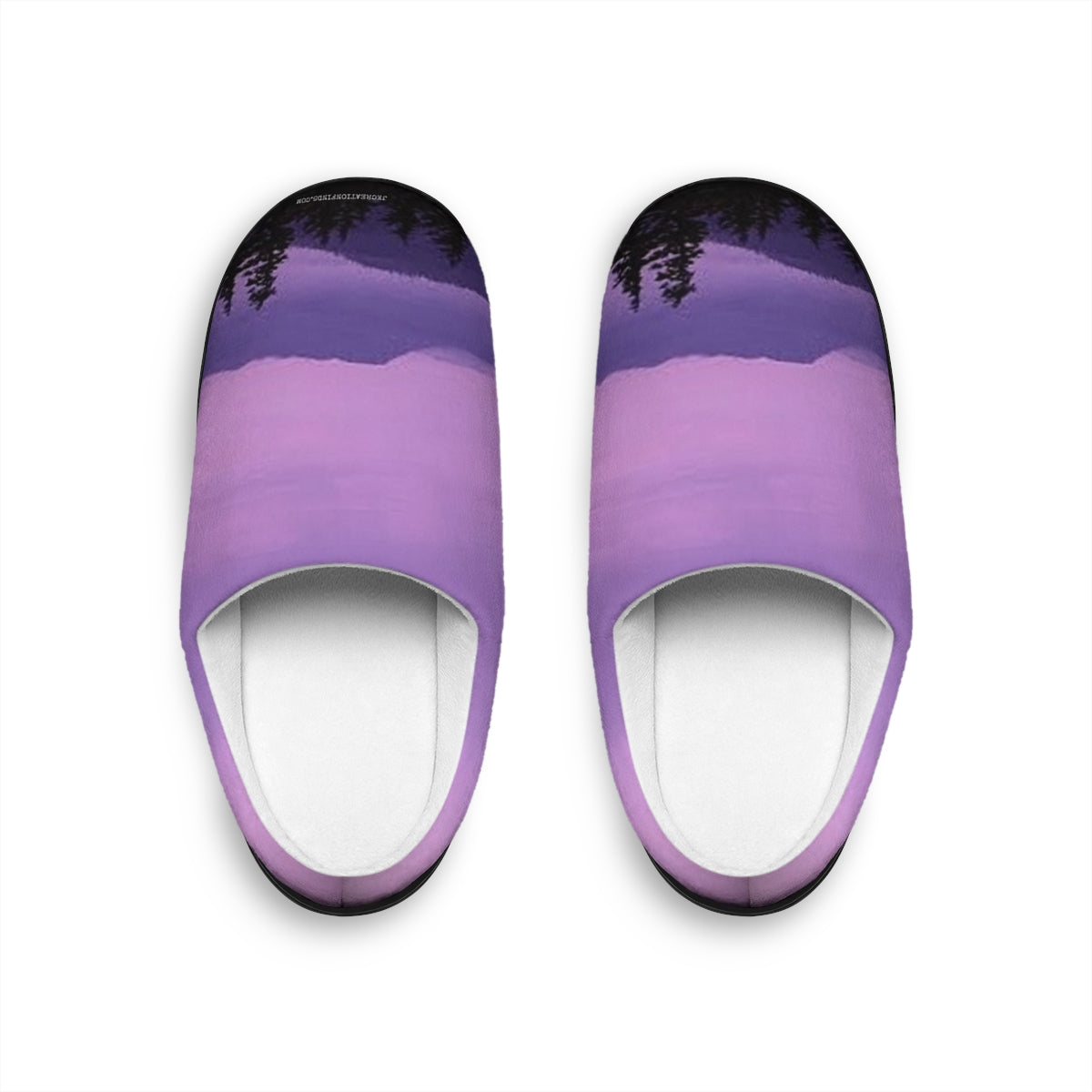 Purple Sky Forest Design Slip-On Shoes