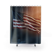 American Flag Design Stars and Stripes Shower Curtain