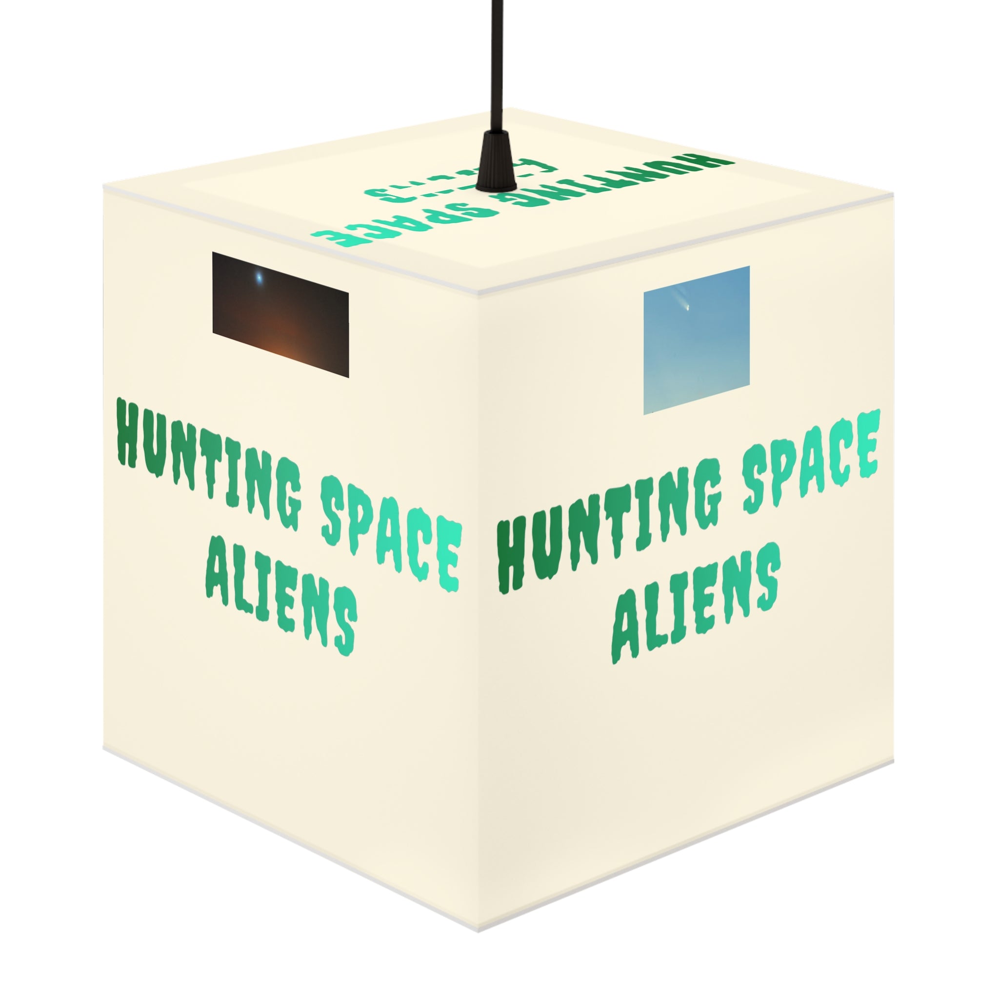 Hunting Space Aliens Cube Shaped Lighting Fixture product type