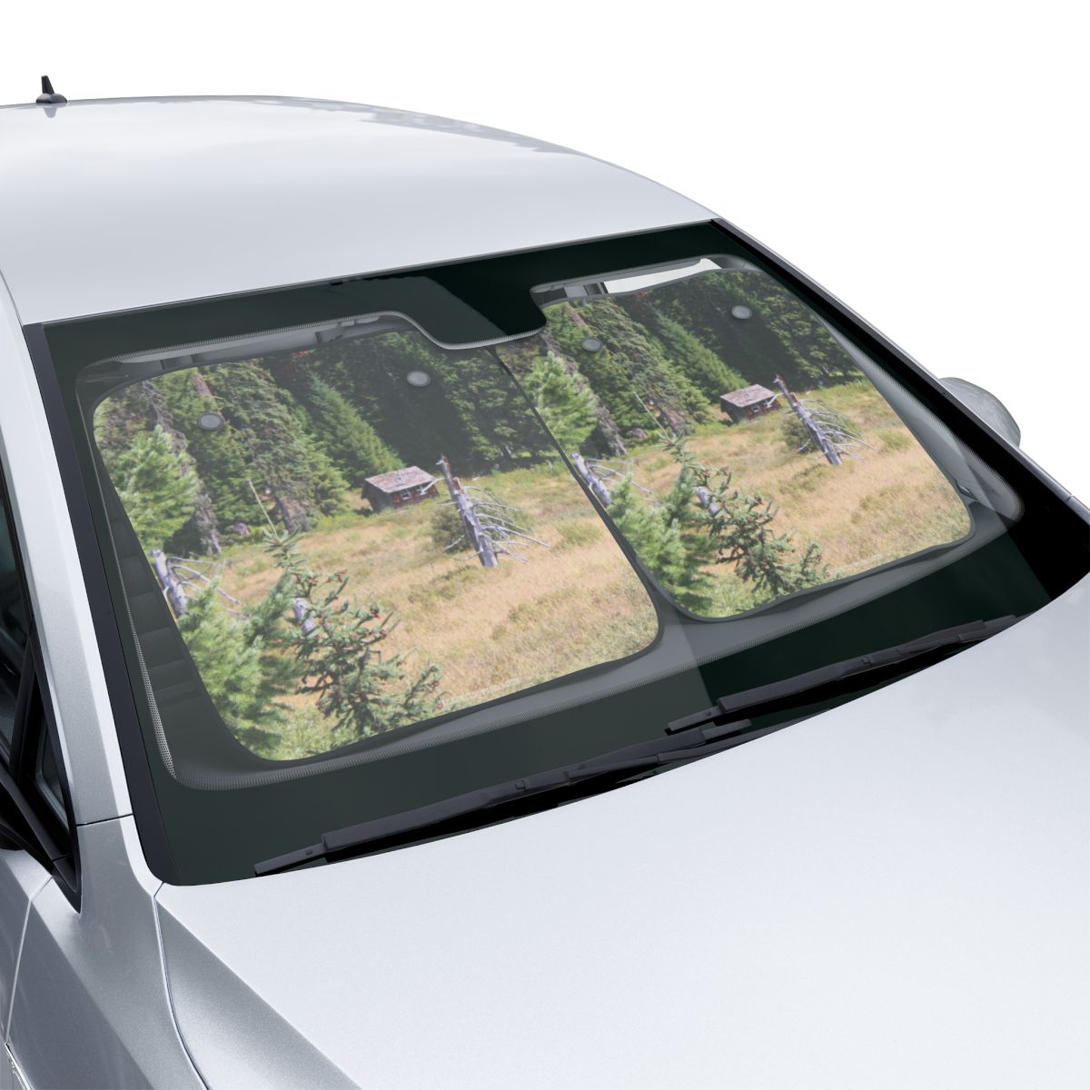 Scenic Forest Cabin Windshield Sun Shade for Car