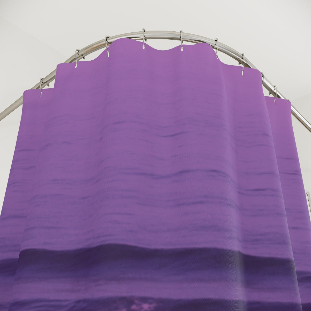 Vibrant Purple Ocean Waves Shower Curtain