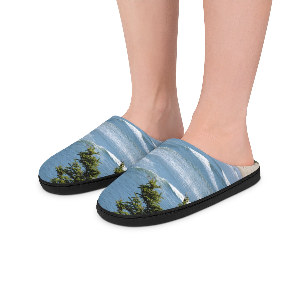 Scenic Coastal View Design Slip-On Footwear