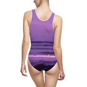 Purple Ocean Waves One Piece Swimsuit product